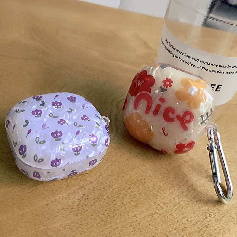 Rajzfilm fülhallgató tok Samsung Galaxy Buds Live Buds Pro Buds2 márvány TPU Bluetooth fejhallgató töltőfedélhez