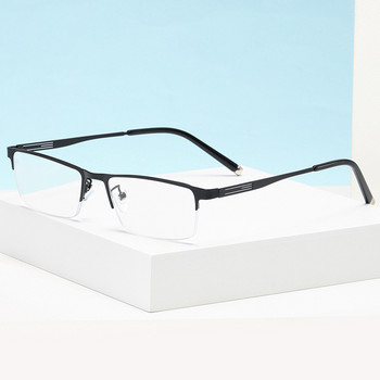 Мъжки очила за четене без рамки Дамски очила за четене, блокиращи синя светлина HD лещи Очила за пресбиопия Очила с половин рамка за пресбиопия