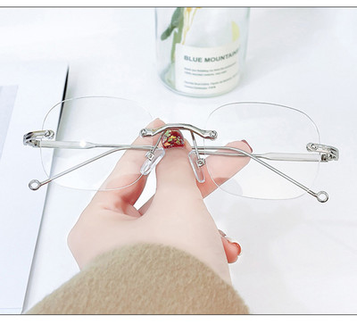 Muške naočale za čitanje bez okvira Ženske naočale za čitanje koje blokiraju plavo svjetlo HD leće Naočale za dalekovidnost Naočale s poluokvirom za dalekovidnost