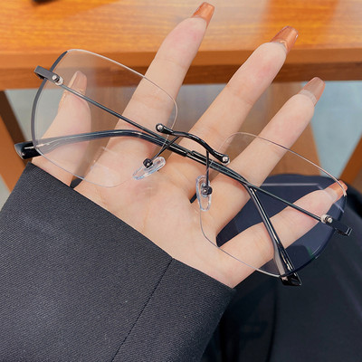 Muške naočale za čitanje bez okvira Ženske naočale za čitanje koje blokiraju plavo svjetlo HD leće Naočale za dalekovidnost Naočale s poluokvirom za dalekovidnost