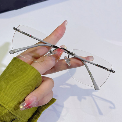 Muške naočale za čitanje bez okvira Ženske naočale za čitanje koje blokiraju plavo svjetlo HD leće Naočale za dalekovidnost Naočale s poluokvirom za dalekovidnost