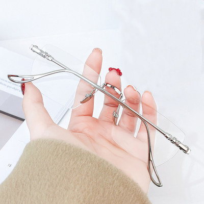 Muške naočale za čitanje bez okvira Ženske naočale za čitanje koje blokiraju plavo svjetlo HD leće Naočale za dalekovidnost Naočale s poluokvirom za dalekovidnost