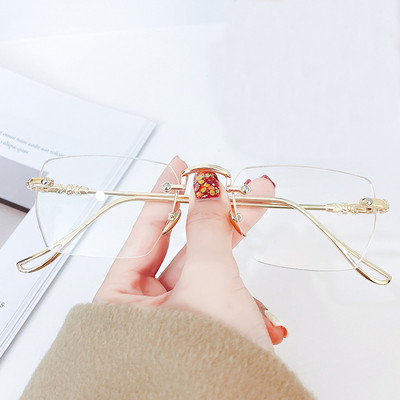 Muške naočale za čitanje bez okvira Ženske naočale za čitanje koje blokiraju plavo svjetlo HD leće Naočale za dalekovidnost Naočale s poluokvirom za dalekovidnost