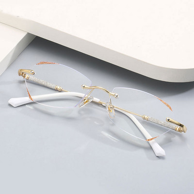 Muške naočale za čitanje bez okvira Ženske naočale za čitanje koje blokiraju plavo svjetlo HD leće Naočale za dalekovidnost Naočale s poluokvirom za dalekovidnost