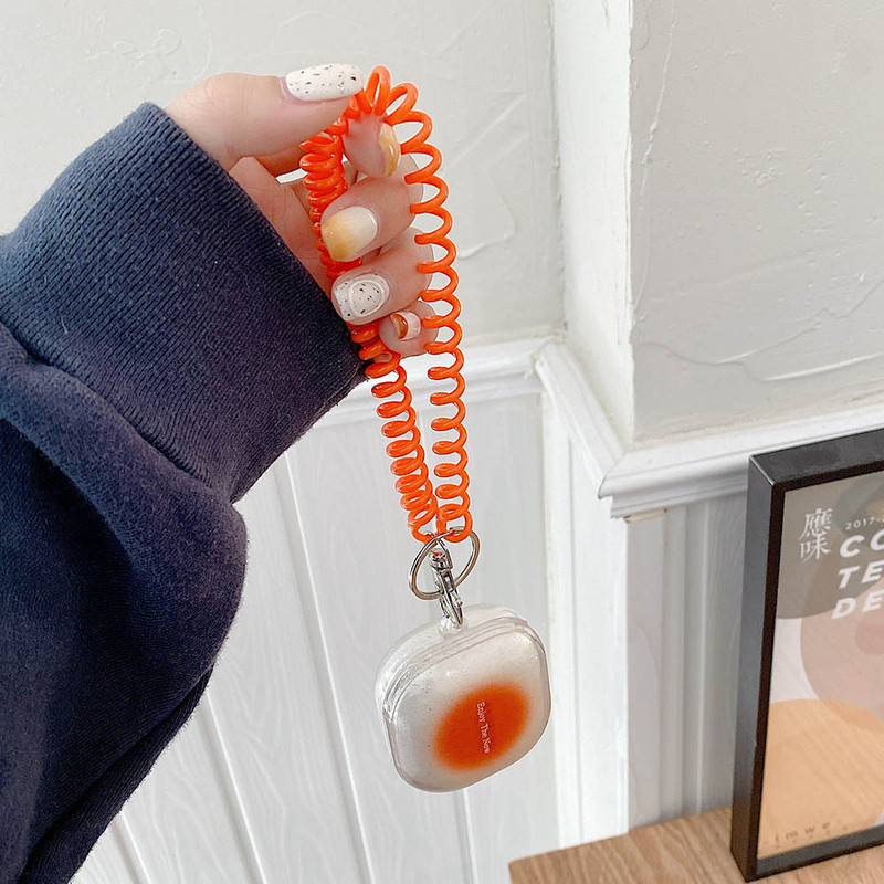 Husă cu breloc cu ornamente pentru brățară de primăvară pentru Samsung Galaxy Buds Live Buds Pro Buds2 Husă transparentă pentru căști