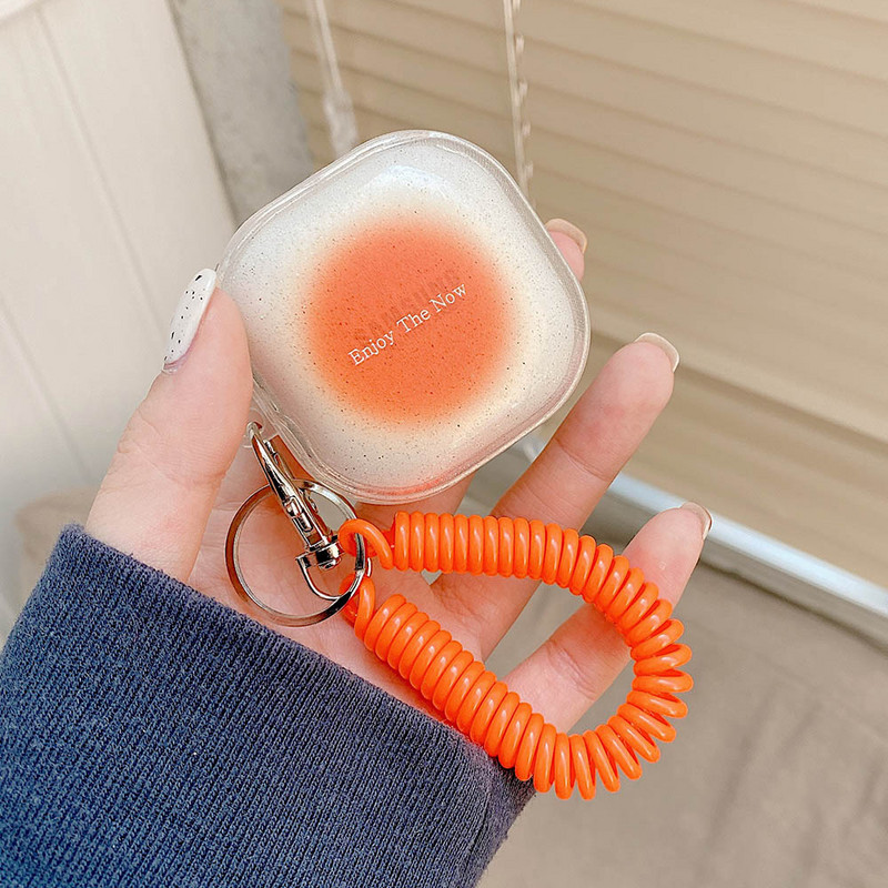 Husă cu breloc cu ornamente pentru brățară de primăvară pentru Samsung Galaxy Buds Live Buds Pro Buds2 Husă transparentă pentru căști