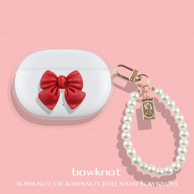 Bowknot skaidrus TPU dangtelis ausinių dėklas su raktų pakabu, skirtas Sony WF-1000XM4 belaidėms ausinėms, skirtas sony WF-1000XM4 dėklui