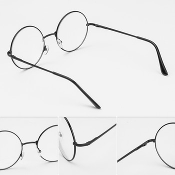 Винтидж метални кръгли очила за късогледство Жени Мъже Ултра леки гъвкави смола Очила за късогледство Грижа за зрението Диоптър -1.00~-4.0
