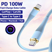 PD 100W 6A Kabel za brzo punjenje tipa C do tipa C za MacBook Pro iPad Pad Pro za Xiaomi Redmi Samsung Huawei Kabel za punjenje telefona