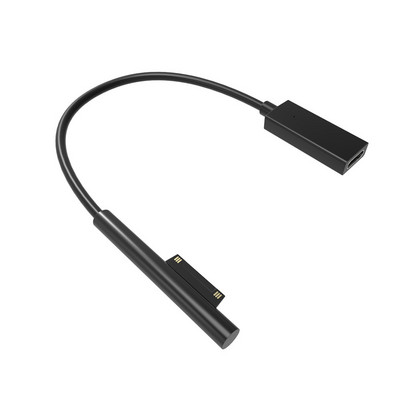 Γυναικείο τροφοδοτικό φόρτισης 15V 3A USB2.0 Type-C για Microsoft Surface Pro 4 5 6 Go Tablet PD 20cm Καλώδιο προσαρμογέα φορτιστή DC