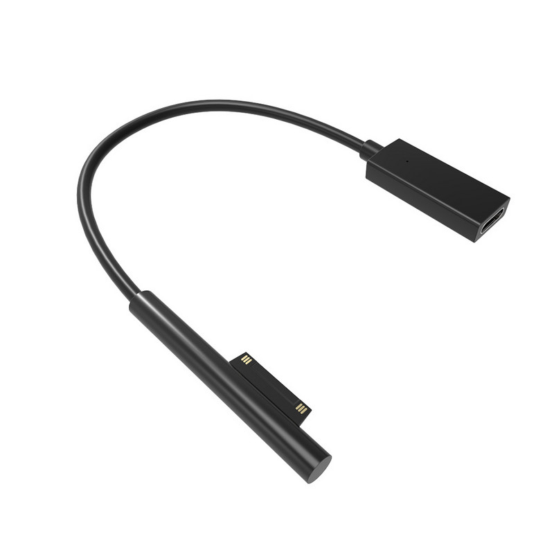 Γυναικείο τροφοδοτικό φόρτισης 15V 3A USB2.0 Type-C για Microsoft Surface Pro 4 5 6 Go Tablet PD 20cm Καλώδιο προσαρμογέα φορτιστή DC