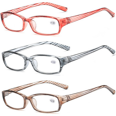 Модни правоъгълни очила за четене Urltra-Light Жени Мъже Wood Grain Far Sight очила Readers Glasses Vision Care Eyewear