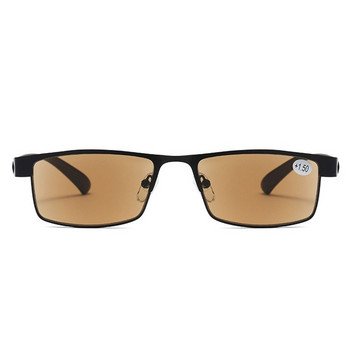 Бизнес очила за четене Малки правоъгълни слънчеви очила Vintage Frame Защита на очите Ултра леки офис очила за мъже жени