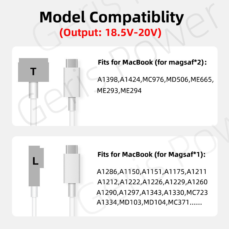 100 W-os gyors laptoptöltő kábel Macbook Pro A1398 A1286 A1297 USB C típusú C mágneses csatlakozóhoz Magsaf adapterhez* 1 2 3