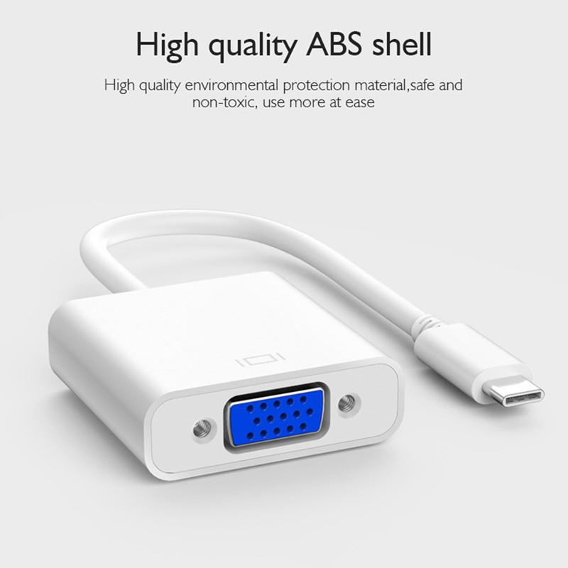 USB C į Vga adapteris, C tipo su Vga adapteris, suderinamas su Pro 2016/2017/2018, Air / Ipad Pro 2018, Surface Book 2, Ch