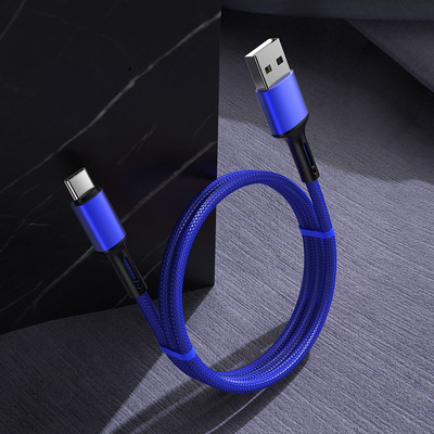 USB tipo C laidas, skirtas Xiaomi Huawei Samsung A50 A51 S9 S10 mobiliajam telefonui 3A greito įkrovimo trumpas laidas ilgas 2m 3m laidas duomenų įkroviklis USBC