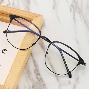 2022 Нови модни квадратни очила Мъже Жени Прозрачни прозрачни очила Маркови дизайнерски ретро метални очила Мъжки Женски