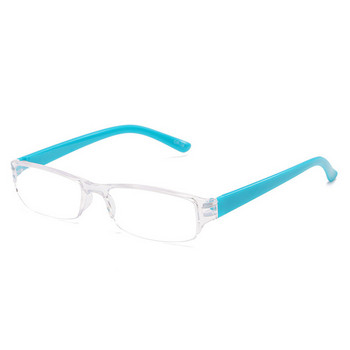 Унисекс ултралеки прозрачни лещи от сребърна смола Пластмасови цветни рамки Огледало Очила за четене Очила за пресбиопия