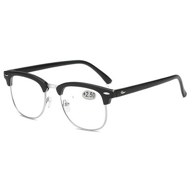 Pusinio rėmelio skaitymo akiniai Didelės raiškos retro presbyopia akiniai moterims, vyrams Unisex dioptrija +1,0 1,5 2,0 +2,5 +3,0 +3,5 +4,0