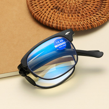 Сгъваеми HD очила за четене Мъже Жени Унисекс очила за пресбиопия и далекогледство с кутийка, лупа, очила, диоптър +1,0 до 4,0