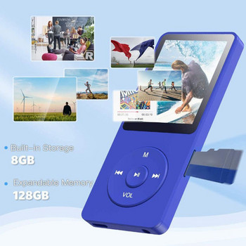Έγχρωμη οθόνη 1,8 ιντσών Mini Bluetooth MP3 MP4 Player Φορητό ηλεκτρονικό βιβλίο Sports FM Radio Walkman Music Player για Win8/XP/VISTA
