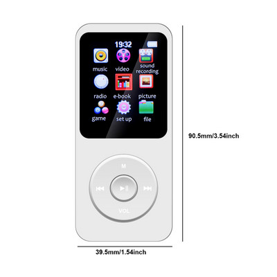 1,8 collu krāsu ekrāns Mini Bluetooth MP3 MP4 atskaņotājs Pārnēsājams e-grāmatas sporta FM radio Walkman mūzikas atskaņotājs priekš Win8/XP/VISTA