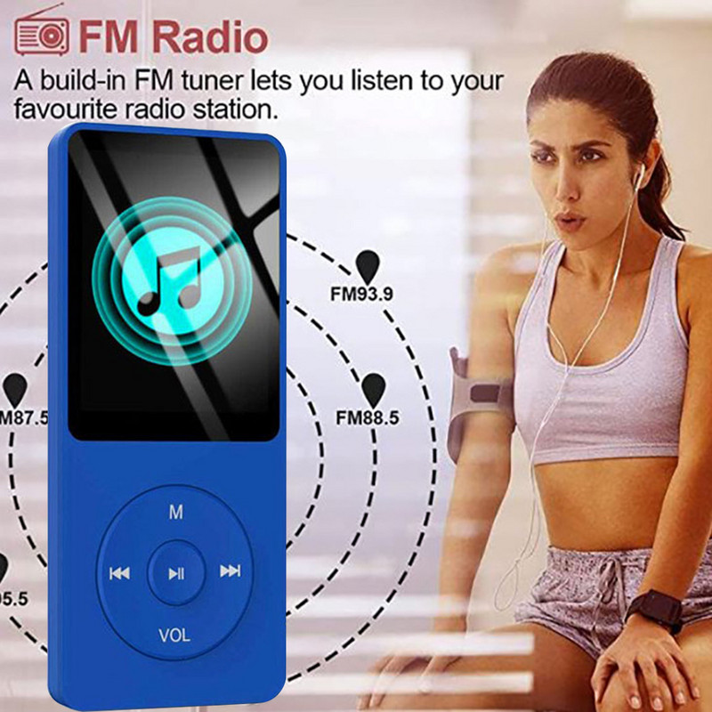 1,8 collu krāsu ekrāns Mini Bluetooth MP3 MP4 atskaņotājs Pārnēsājams e-grāmatas sporta FM radio Walkman mūzikas atskaņotājs priekš Win8/XP/VISTA