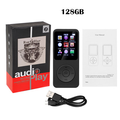 Mini player MP3 Compatibil Bluetooth E-Book Sport MP3 MP4 Player muzical Radio FM Walkman Control tactil Reportofon pentru student