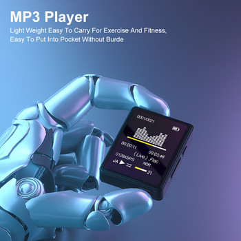 Φορητό MP3 Player Bluetooth 5.0 Music Stereo Speaker Mini MP4 Αναπαραγωγή βίντεο με οθόνη LED Εγγραφή ραδιοφώνου FM για Walkman