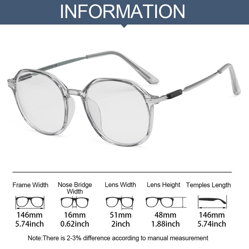 TR90 Γυαλιά Μυωπίας Γυναικεία Ανδρικά Αντι-μπλε φως Οπτικά Γυαλιά Μυωπίας Υπολογιστής Goggle Vision Care 0/-50/-75/-100../-400