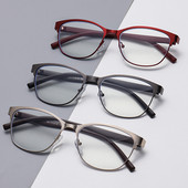 Modne klasične poslovne naočale za čitanje Muškarci Žene Metalne polu-bez okvira Anti-plavo svjetlo Naočale za čitanje Optičke naočale za dalekovidnost