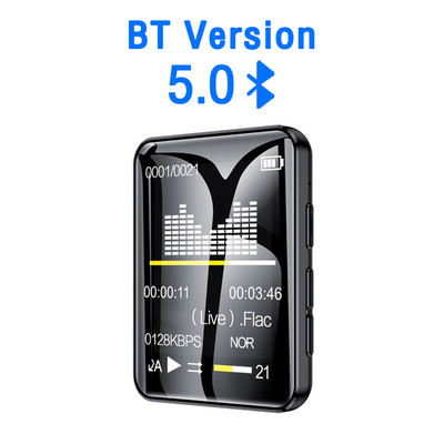 Új MP3 lejátszó Bluetooth 5.0 teljes képernyős Walkman hordozható sport zenelejátszó Mp4 videolejátszó FM/E-könyv/felvevő Mp3 lejátszó