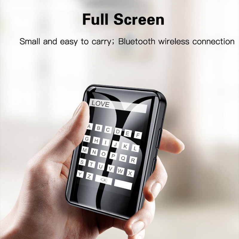 Novi MP3 Player Bluetooth 5.0 Full Screen Walkman Prijenosni Sport Music Player Mp4 Video Player FM/E-book/Rekorder Mp3 Player