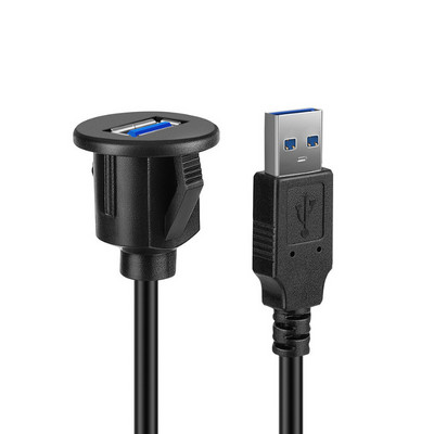 USB 3.0 skydelio įleidžiamas ilgintuvas su sagtimi, skirtas automobilių sunkvežimio valties motociklo prietaisų skydeliui 1M