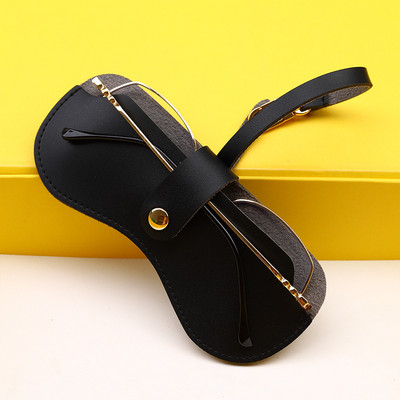 Kaasaskantav rippuv prillikott Pehmest PU-nahast kompressioonivastane päikeseprillide ümbris prillide ümbris konteineri hoiukarp