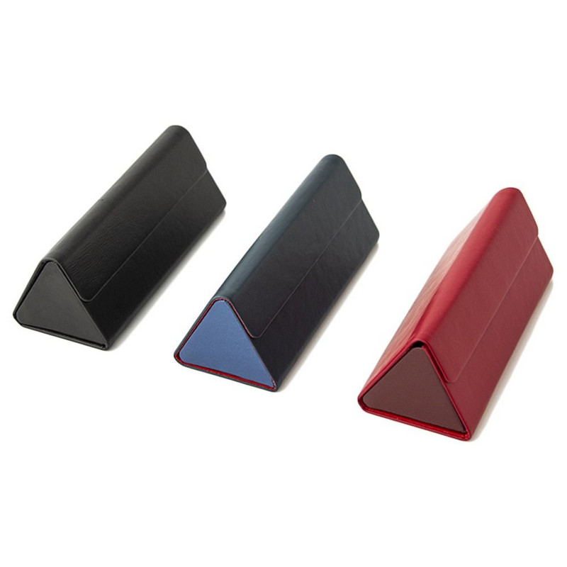 Triangle Glasses Box Δερμάτινη θήκη γυαλιών PU Τσάντα γυαλιών ηλίου Τσάντα γυαλιών τσάντα γυαλιά Organizer Θήκες μεταφοράς Fashion Glasses Box