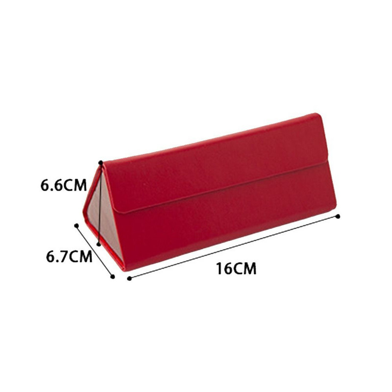 Triangle Glasses Box Δερμάτινη θήκη γυαλιών PU Τσάντα γυαλιών ηλίου Τσάντα γυαλιών τσάντα γυαλιά Organizer Θήκες μεταφοράς Fashion Glasses Box