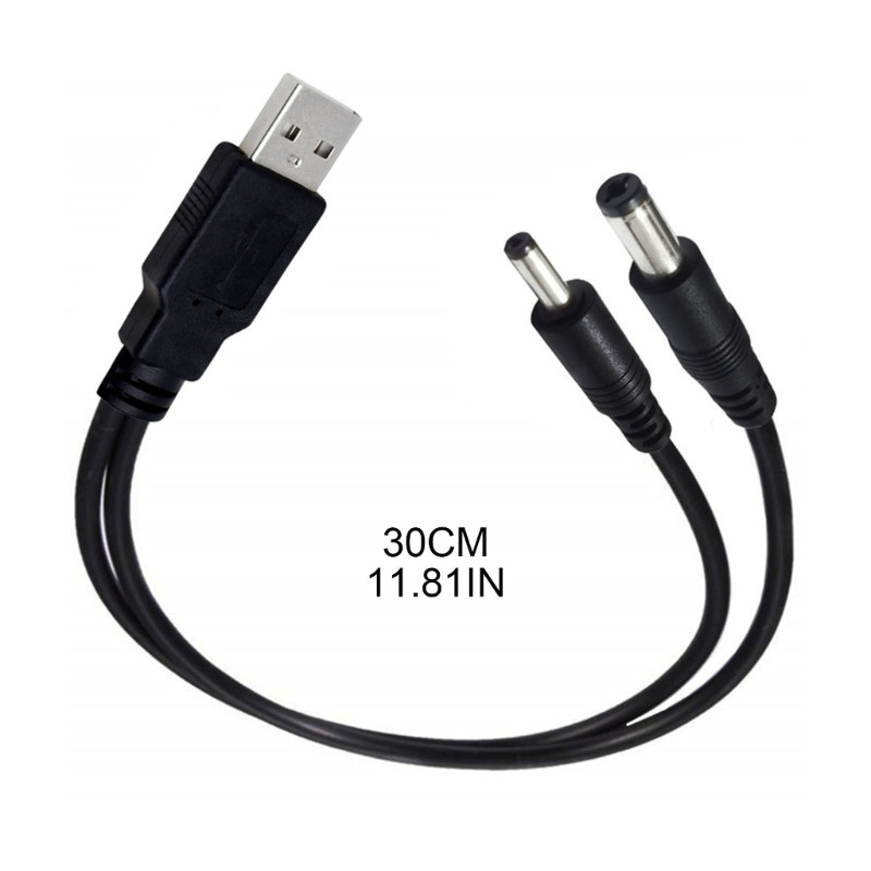 2 viename kabelis USB su maitinimo laidu, universalus 5,5 x 2,1 mm 3,5 x 1,35 mm jungties palaikymo įkrovimo funkcija maitinimo laidas