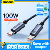Baseus USB kabel PD 100W USB C do Type C Kabel za brzi punjač za Xiaomi Samsung MacBook iPad 5A Kabel za mobilni telefon USB kabel TypeC