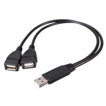 USB 2.0 A 1 αρσενικό προς 2 Dual USB Female Data Hub Προσαρμογέας ρεύματος Y Splitter Καλώδιο φόρτισης USB Καλώδιο επέκτασης καλωδίου τροφοδοσίας