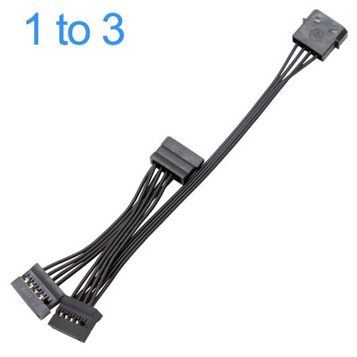 4 kontaktu cietā diska barošanas kabelis 1 vīriņš uz 3/4/5/6 sievietes sadalītāja adapteris SATA barošanas cietā diska paplašinājums datora serverim.