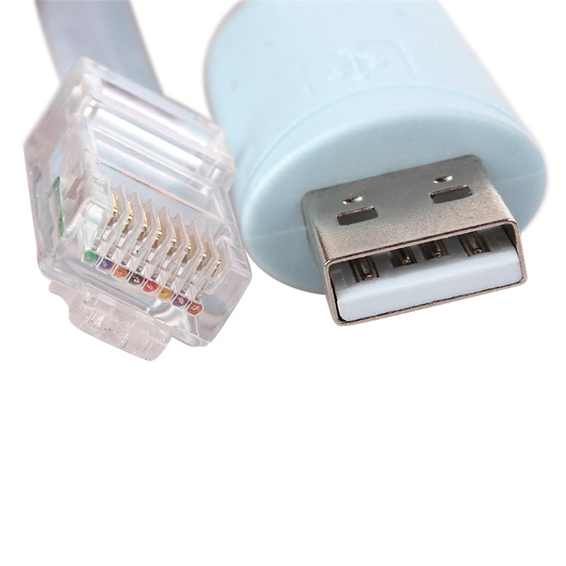 1 tk 1,8 M USB to RJ45 USB to RS232 jada RJ45 CAT5 konsooli adapteri kaabel Cisco ruuterite jaoks Uus