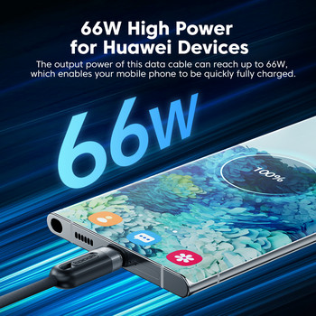 Toocki 3 σε 1 Διαφανές καλώδιο οθόνης 66W Γρήγορη φόρτιση Καλώδιο USB τύπου C για iPhone Huawei Xiaomi Samsung S23 Όλα σε 1 Καλώδιο δεδομένων