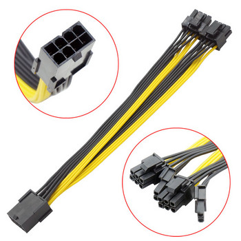 PCI Express 6 Pin P Female to Male 8 (6+2) Pin PCIE Extension Cable VGA Graphic Video Card GPU Adapter Power Supply Splitter