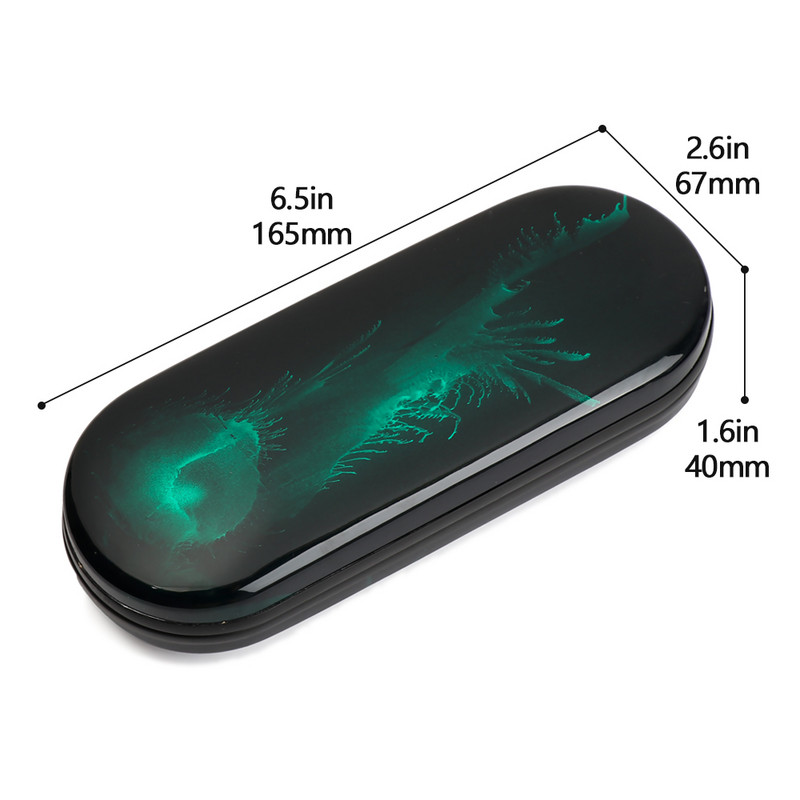 1PC cieta apvalka krāsa spīdīgs briļļu futrālis gaišs pārnēsājams futrālis stilīgs cepšanas laka saulesbrilles futrālis brilles aksesuāri