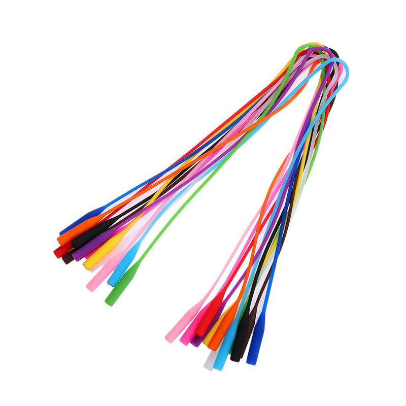 2 vnt. Silikoniniai akinių dirželiai Reguliuojami akiniai akiniai nuo saulės grandinėlė Sportinė juosta laido laikiklis Elastingos neslystančios virvelės