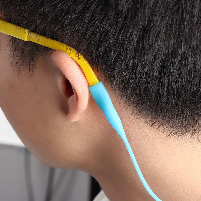 2 vnt. Silikoniniai akinių dirželiai Reguliuojami akiniai akiniai nuo saulės grandinėlė Sportinė juosta laido laikiklis Elastingos neslystančios virvelės