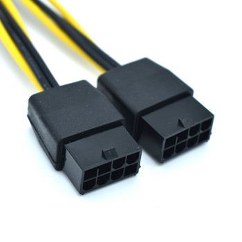 16AWG двоен 8 към 8 захранващ кабел за графична карта за NVIDIA K80 M40 M60 P40 V100 A6000