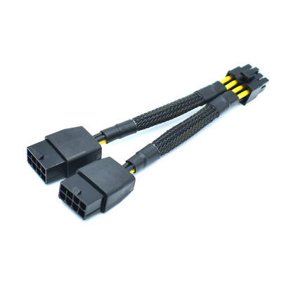 16AWG dvigubas 8–8 vaizdo plokštės maitinimo laidas, skirtas NVIDIA K80 M40 M60 P40 V100 A6000