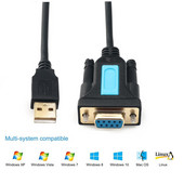 USB į RS232 moteriškas nuoseklusis duomenų kabelis 9 kontaktų RS232 USB laidas elektroniniam ekranui elektroninio svarstyklių ilgintuvas RS232 kabelis